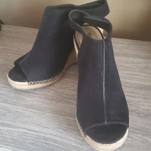 Womans peep toe wedges